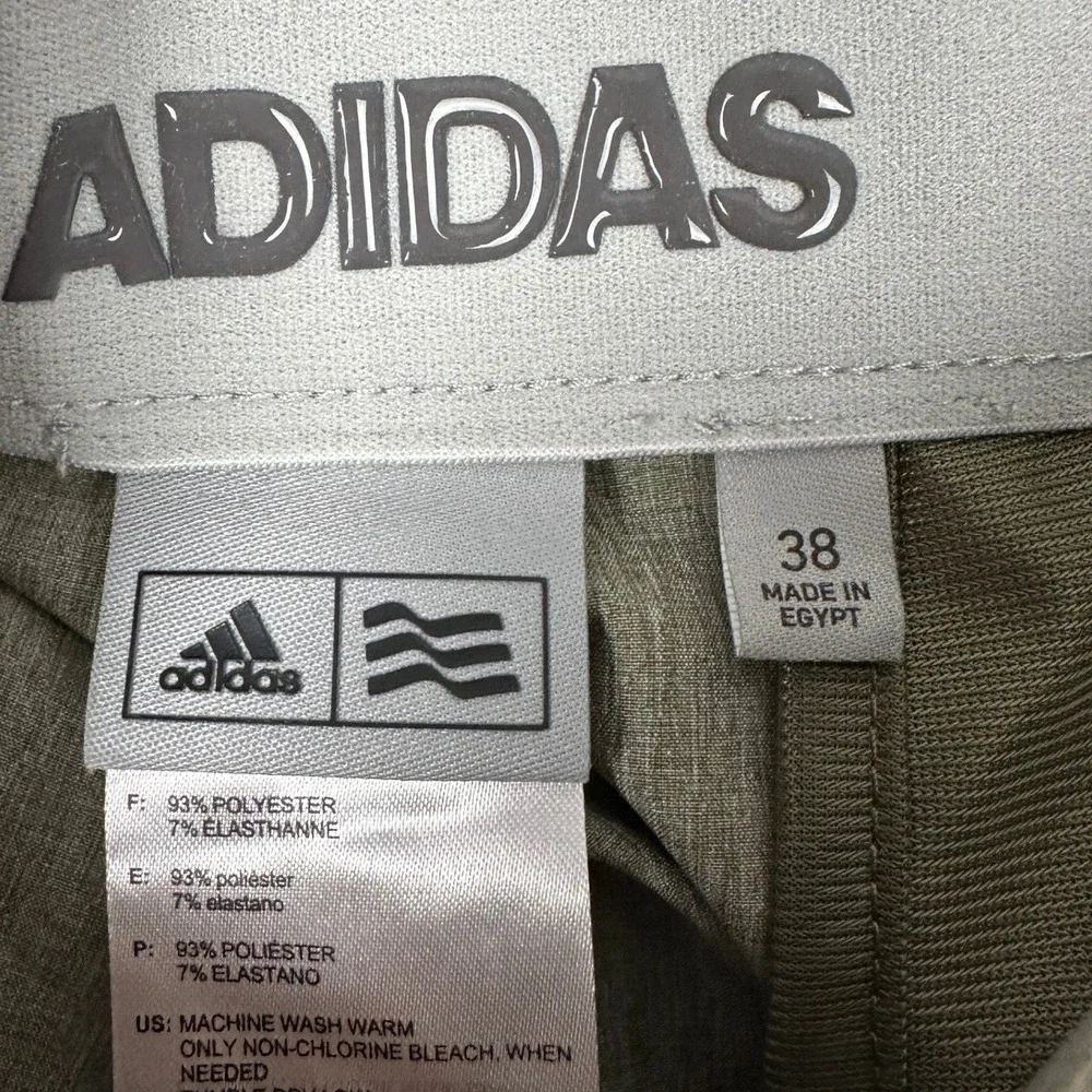 Adidas Golf Shorts Mens 38 Ultimate365 Heather Green Stretch Flat Front EUC
